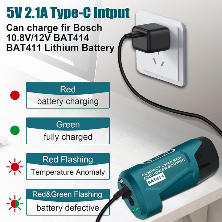 Bosch 12V Heated Jacket Power Source Charger Adapter | Powuse