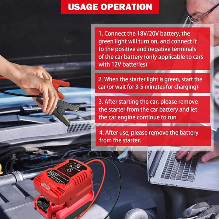Craftsman 20V Battery Jump Starter Adapter for 12V Cars | Powuse