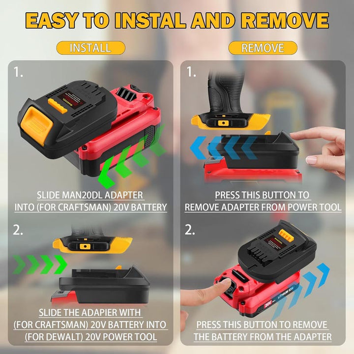 Craftsman 20V to DeWalt 20V Battery Adapter | Powuse