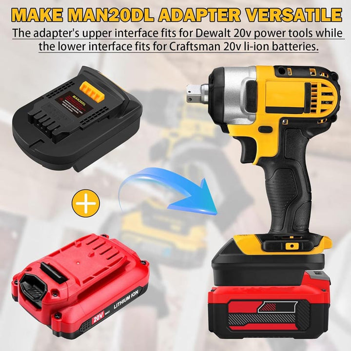 Craftsman 20V to DeWalt 20V Battery Adapter | Powuse