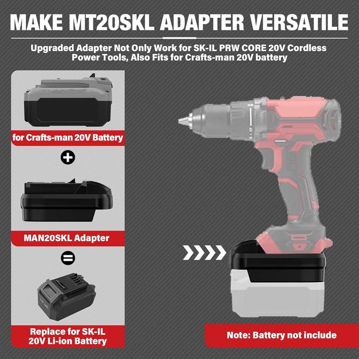 Craftsman 20V to SKIL 20V Battery Adapter | Powuse