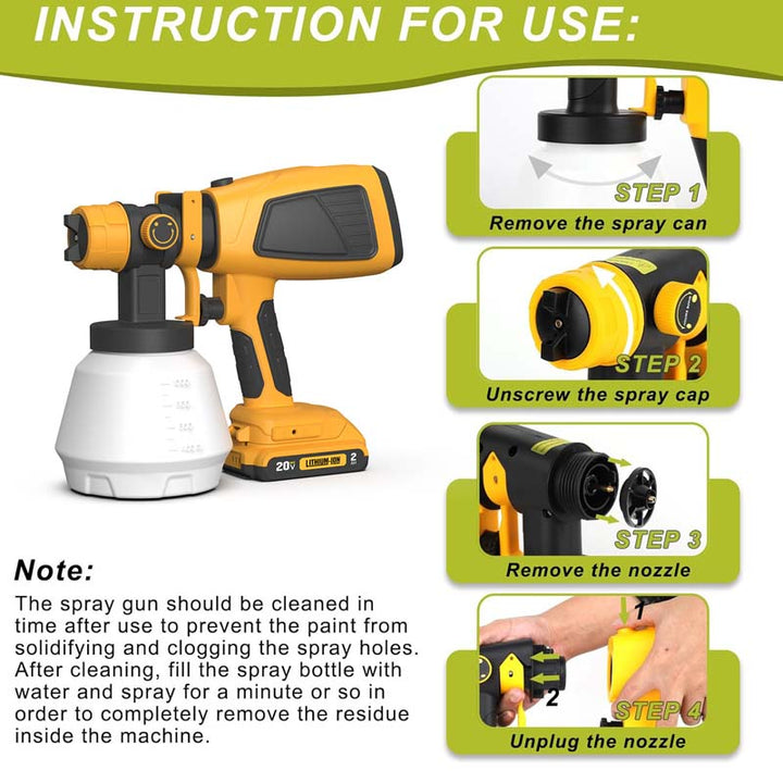 DEWALT 20V MAX Li-ion Battery Cordless Paint Sprayer HVLP | Powuse