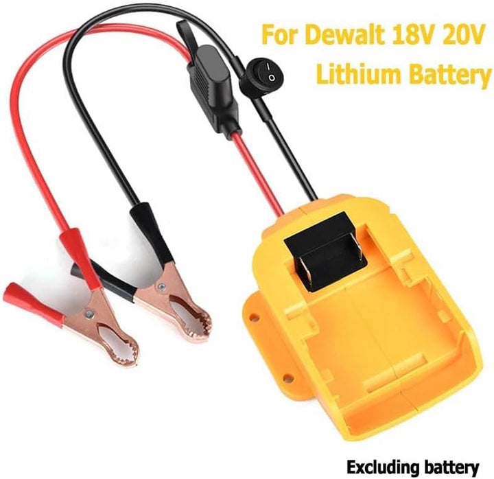 DeWalt 20V Battery Car Jumper Cables Adapter | Powuse