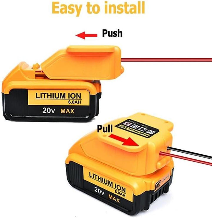 DeWalt 20V Battery Car Jumper Cables Adapter | Powuse