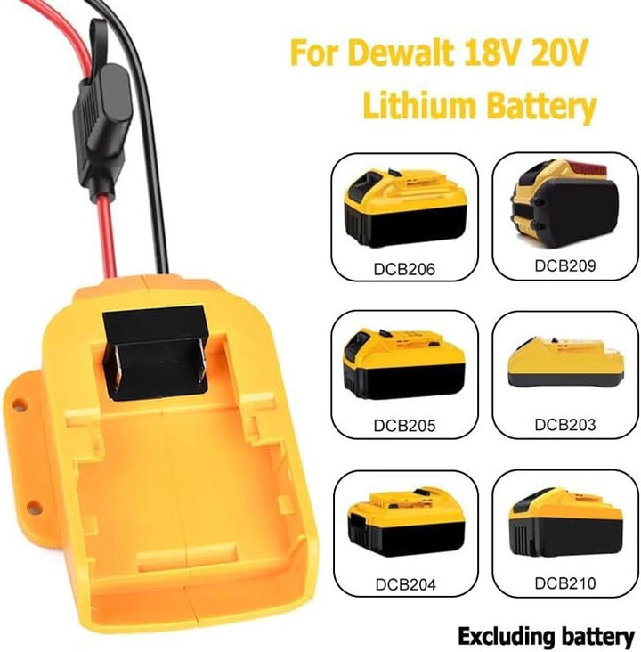 DeWalt 20V Battery Car Jumper Cables Adapter | Powuse