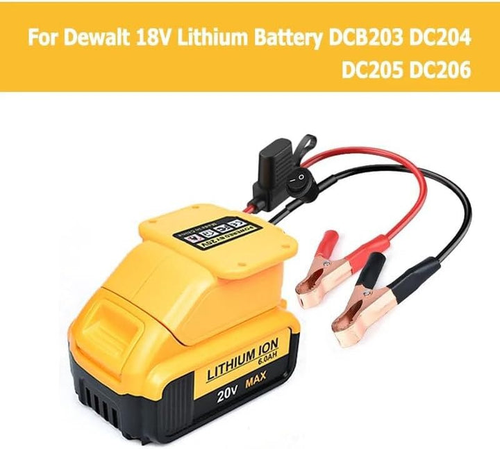 DeWalt 20V Battery Car Jumper Cables Adapter | Powuse