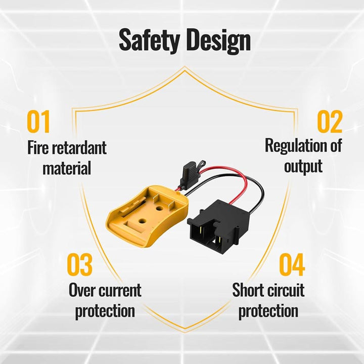DeWalt 20V Battery Power Wheel Adapter for Fisher-Price 12V Ride-on Toys | Powuse