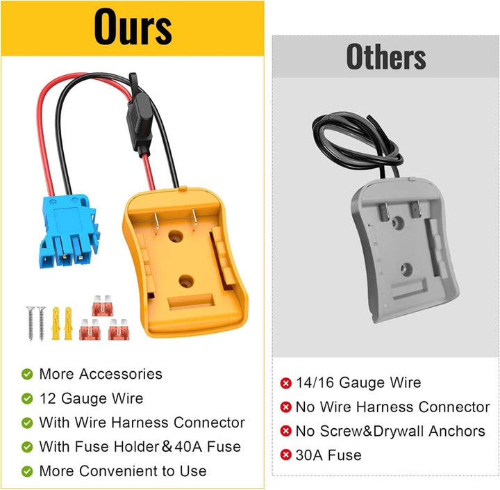 DeWalt 20V Battery Power Wheel Adapter for Peg-Perego 12V Ride-on Toys | Powuse