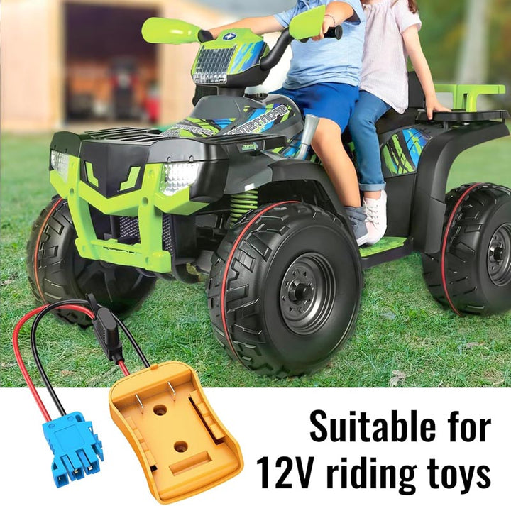 peg perego 20v conversion DeWalt 20V Battery Power Wheel Adapter for Peg-Perego 12V Ride-on Toys with 12AWG Wire & Fuse