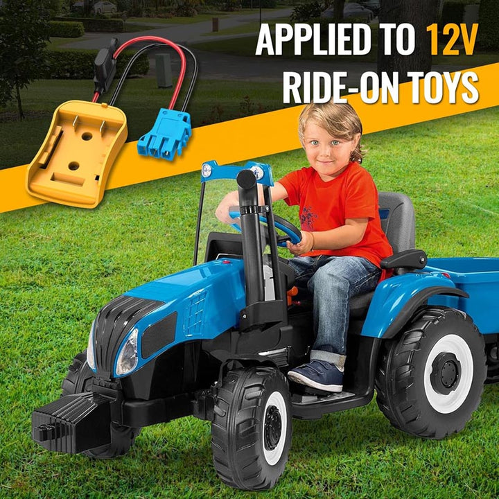DeWalt 20V Battery Power Wheel Adapter for Peg-Perego 12V Ride-on Toys
