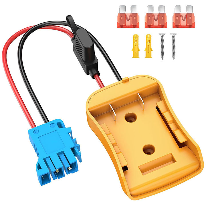 peg perego 12v battery connector DeWalt 20V Battery Power Wheel Adapter for Peg-Perego 12V Ride-on Toys