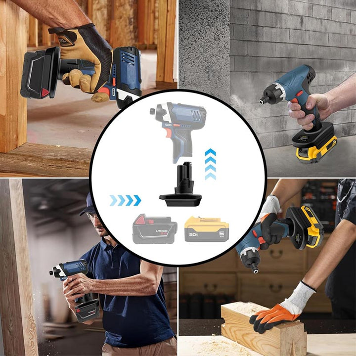 2-in-1 Milwaukee/DeWalt 18V to Bosch 12V Battery Adapter | Powuse