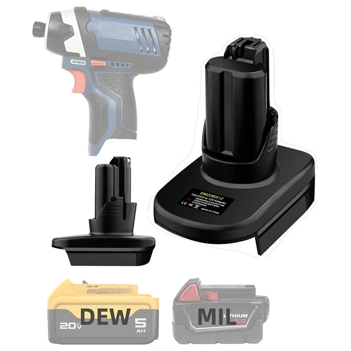 2-in-1 Milwaukee/DeWalt 18V to Bosch 12V Battery Adapter | Powuse