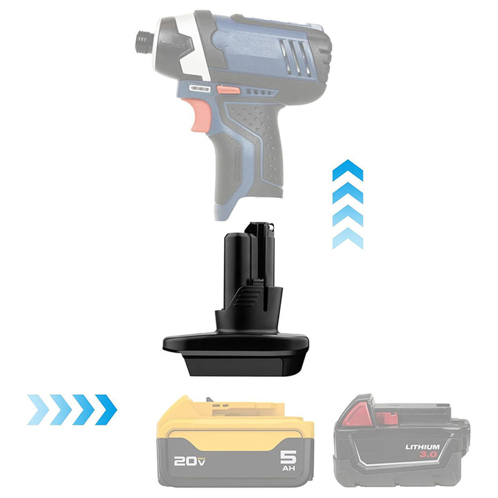2-in-1 Milwaukee/DeWalt 18V to Bosch 12V Battery Adapter | Powuse
