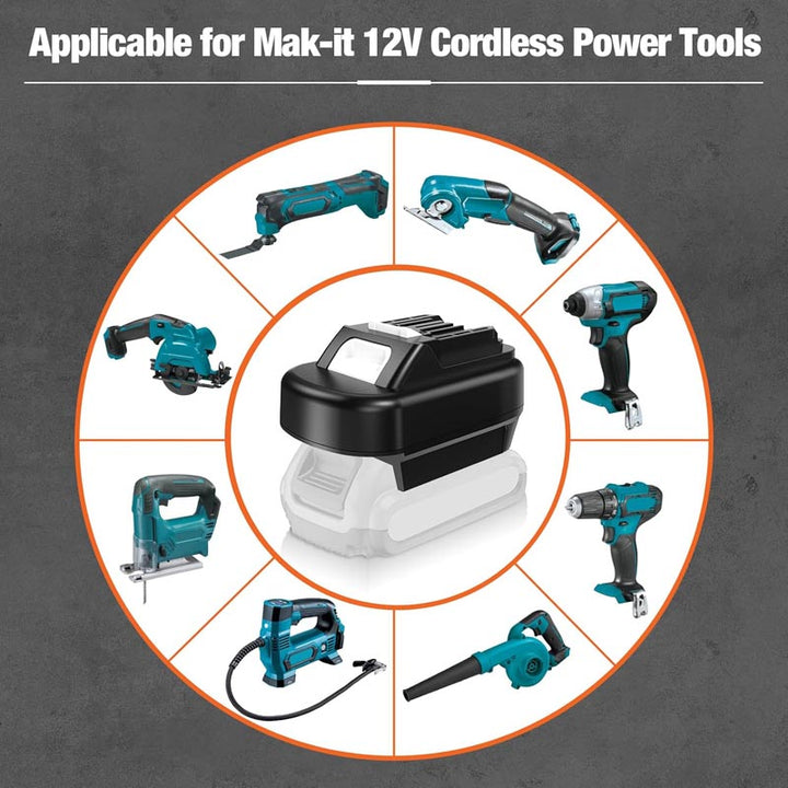 2-in-1 DeWalt 20V/Milwaukee M18 to Makita CXT 12V Battery Adapter | Powuse