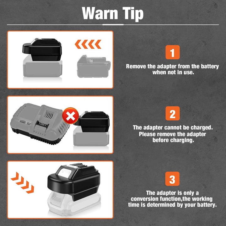 2-in-1 DeWalt 20V/Milwaukee M18 to Makita CXT 12V Battery Adapter | Powuse
