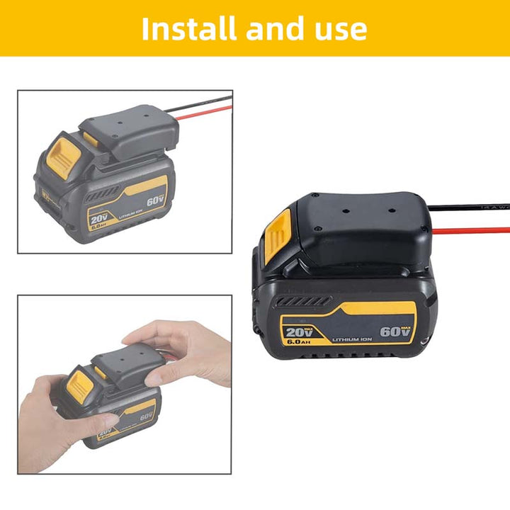 DeWalt 54V/60V Battery Power Wheels Adapter with Switch & Fuse | Powuse