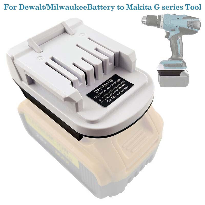 2-in-1 Battery Adapter for Milwaukee M18 18V & Dewalt 20V Max Li-ion  Battery Work on Makita G-Series 18V Cordless Power Tools