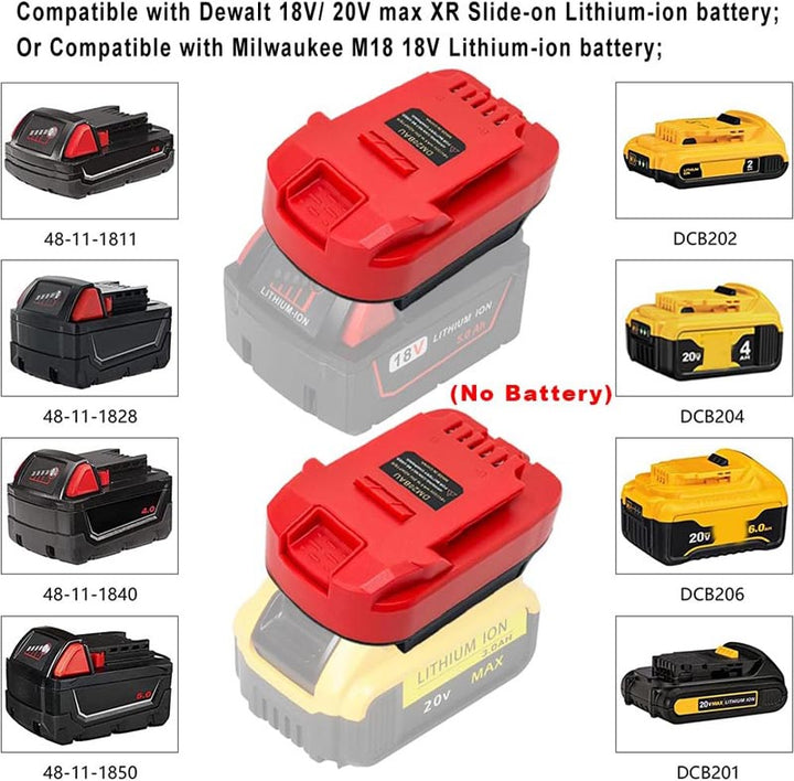 2-in-1 Milwaukee/DeWalt to Bauer Battery Adapter | Powuse