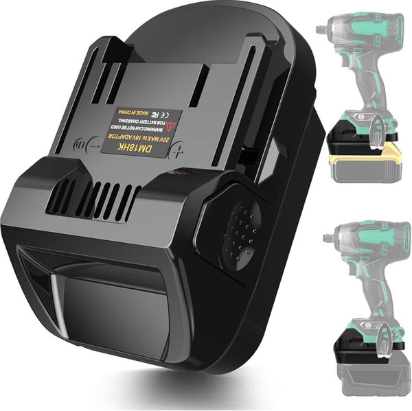2-in-1 Milwaukee/DeWalt to Hitachi/Hikoki/Metabo HPT 18V Battery Adapter | Powuse