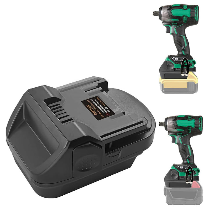 2-in-1 Milwaukee/DeWalt to Hitachi/Hikoki/Metabo HPT 18V Battery Adapter | Powuse