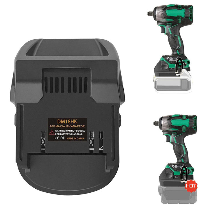 2-in-1 Milwaukee/DeWalt to Hitachi/Hikoki/Metabo HPT 18V Battery Adapter | Powuse