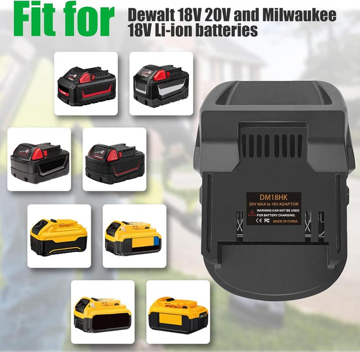 2-in-1 Milwaukee/DeWalt to Hitachi/Hikoki/Metabo HPT 18V Battery Adapter | Powuse