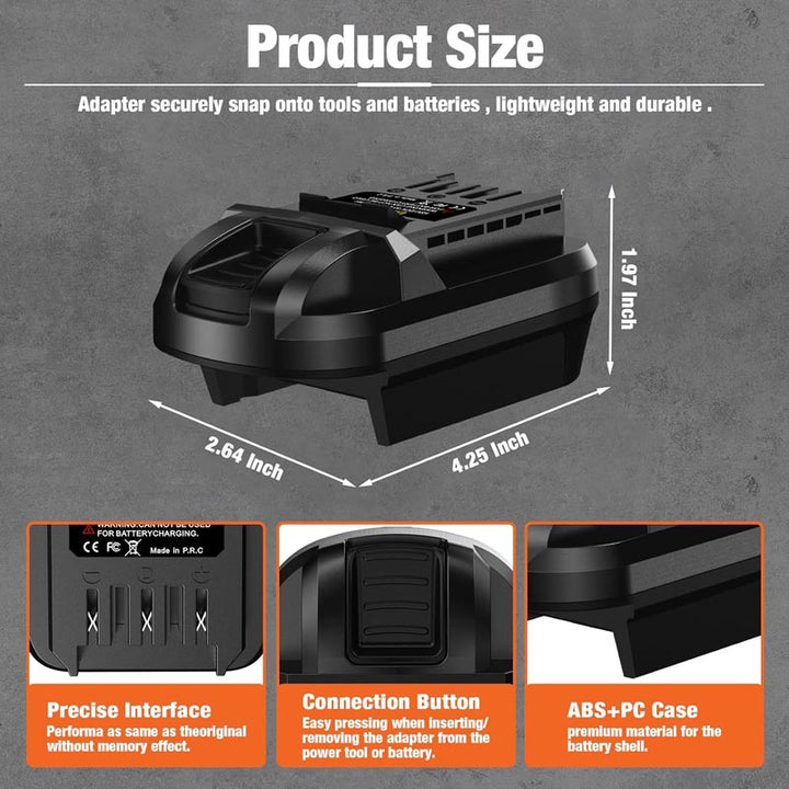 2-in-1 Milwaukee/DeWalt to SKIL Battery Adapter | Powuse