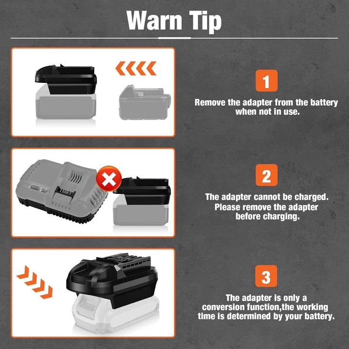 2-in-1 Milwaukee/DeWalt to SKIL Battery Adapter | Powuse