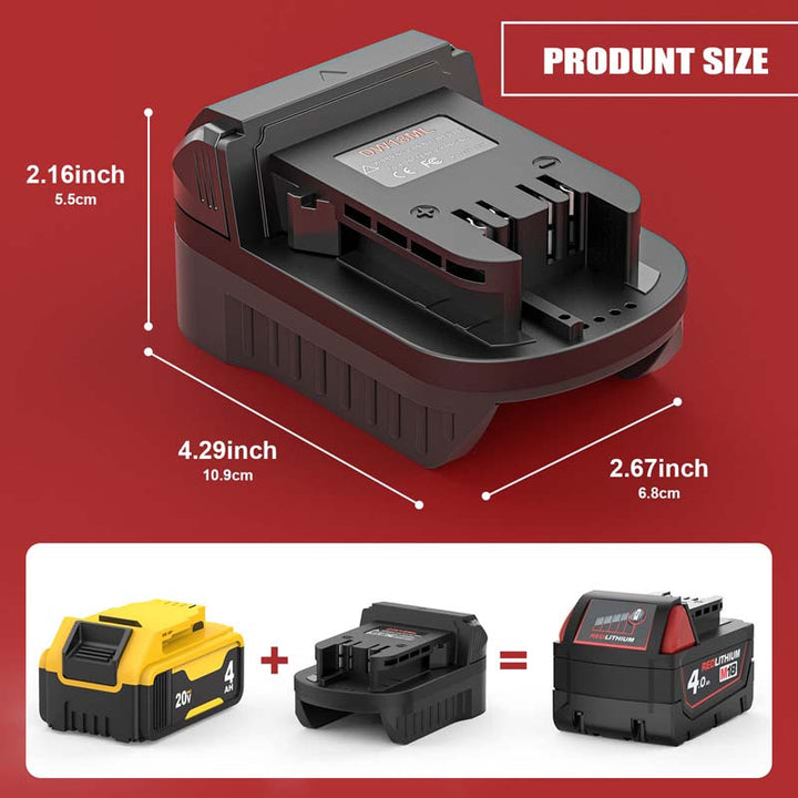 DeWalt 20V to Milwaukee 18V Battery Adapter | Powuse