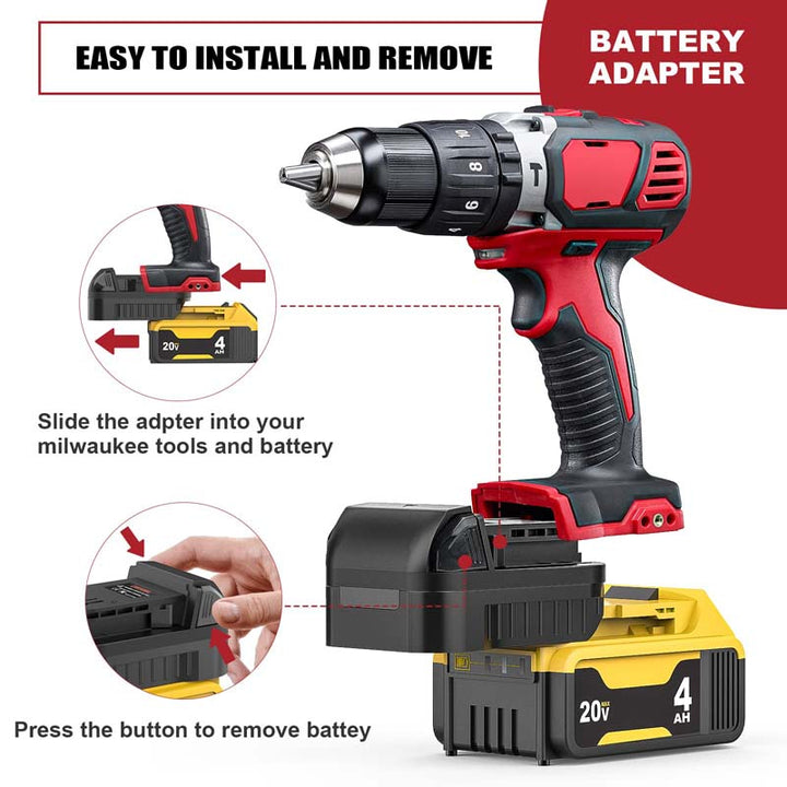 DeWalt 20V to Milwaukee 18V Battery Adapter | Powuse