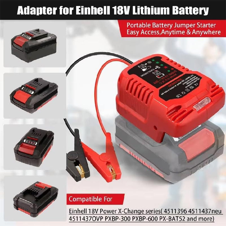 Einhell 18V Battery Jump Starter Adapter for 12V Cars | Powuse
