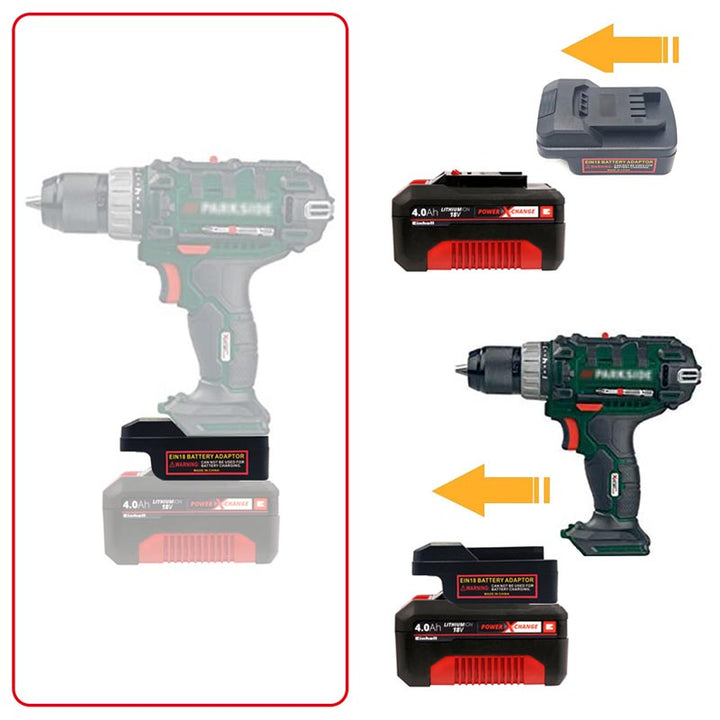 Einhell 18V to Parkside 20V Battery Adapter | Powuse