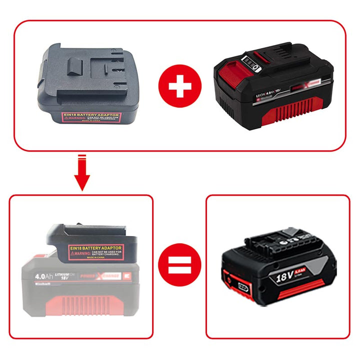 Einhell 18V to Bosch BAT 18V Battery Adapter | Powuse