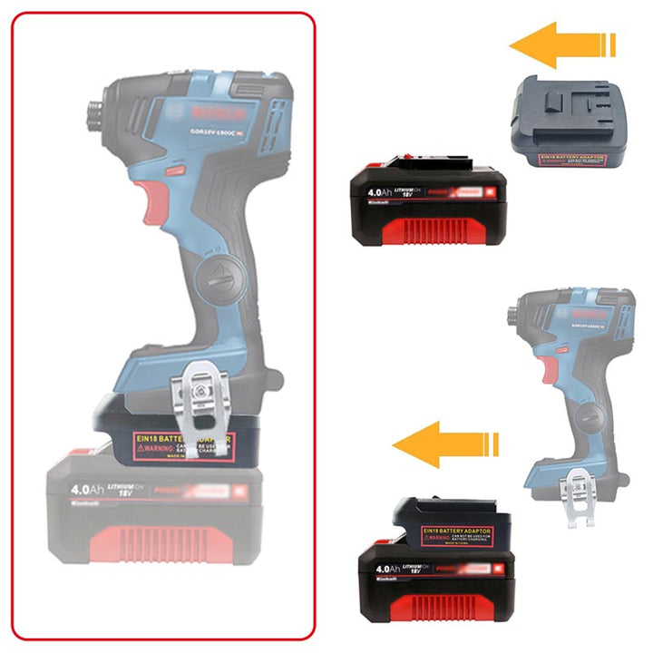 Einhell 18V to Bosch BAT 18V Battery Adapter | Powuse