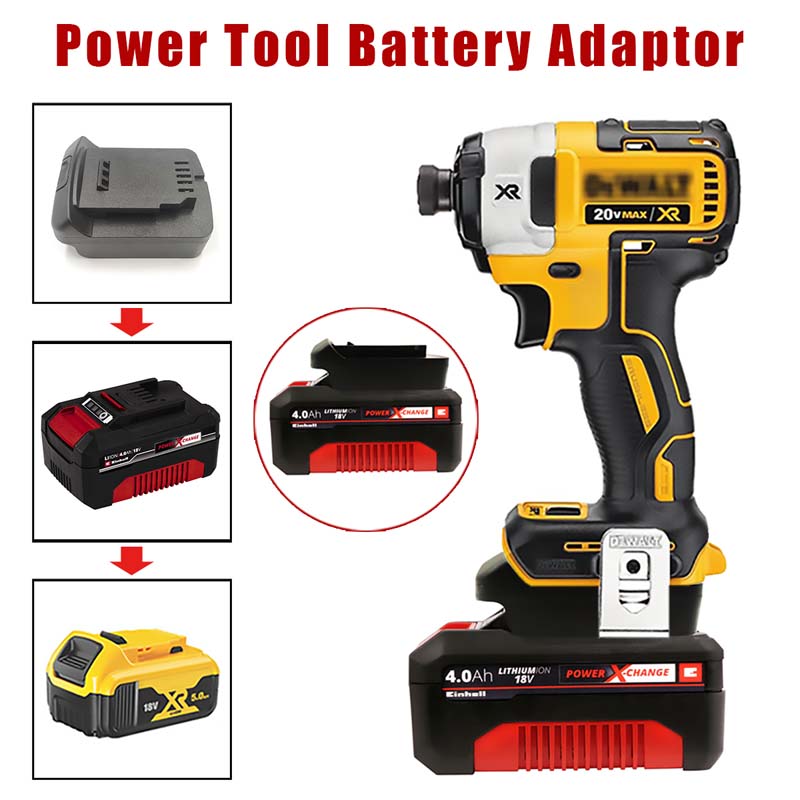 DeWalt To Einhell PowerX 18-20V Battery Adapter – UK Made, Li-Ion