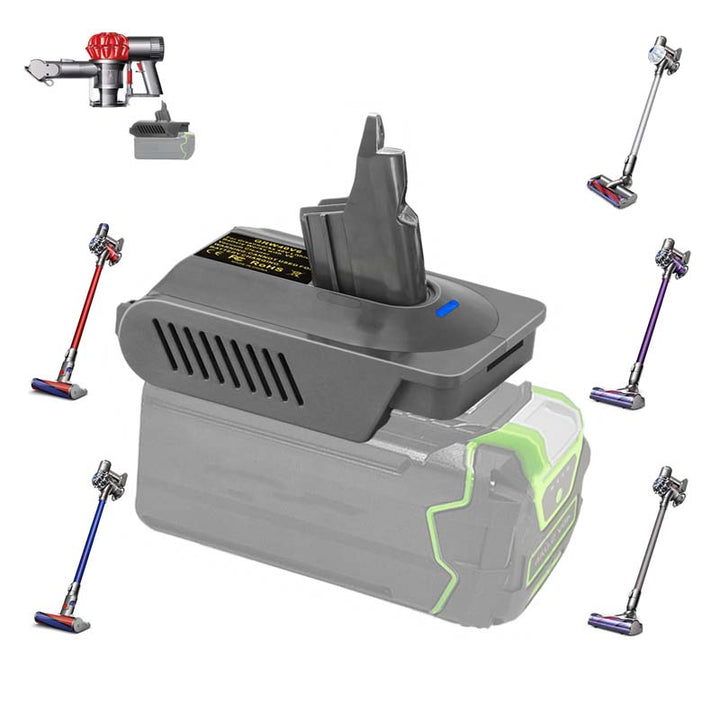 Greenworks 40V to Dyson V6 Battery Adapter | Powuse