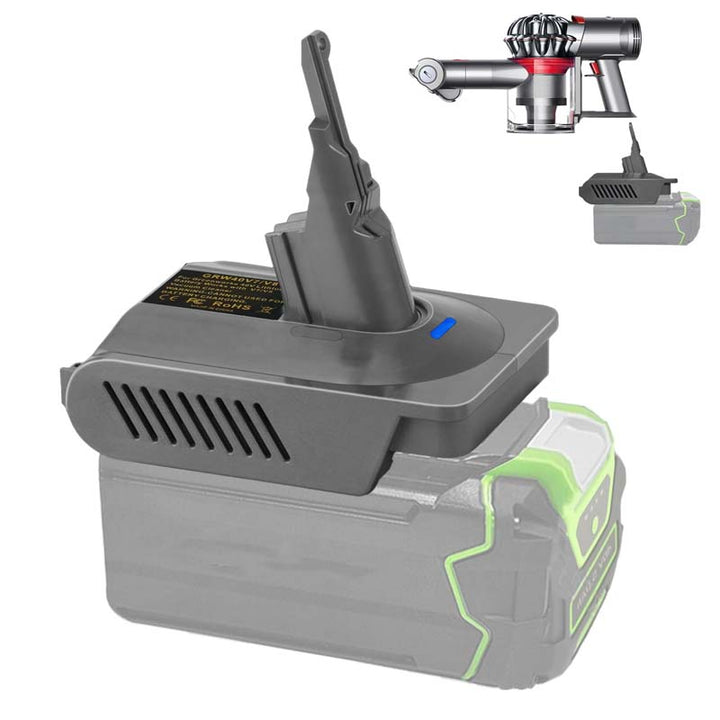 2-in-1 Greenworks 40V to Dyson V7/V8 Battery Adapter | Powuse