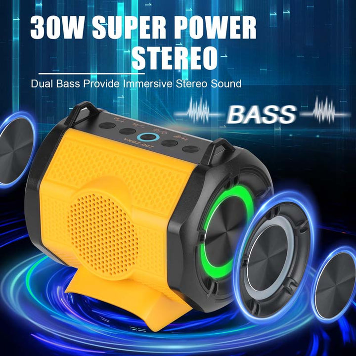 HIFI Portable Bluetooth Speaker Powerd by Dewalt XR 20V Battery | Powuse