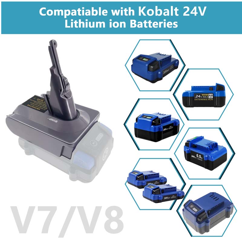 Kobalt 24v Max Low Profile Battery Adapter for Porter Cable / Black and  Decker 20v Max Tools 
