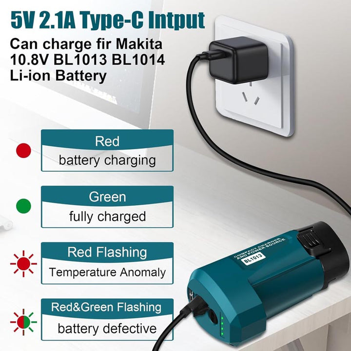 Makita 12V Heated Jacket Power Source Charger Adapter | Powuse