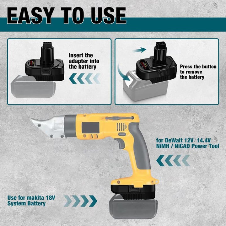 Makita 18V to DeWalt 12V-14.4V Ni-MH Battery Adapter | Powuse