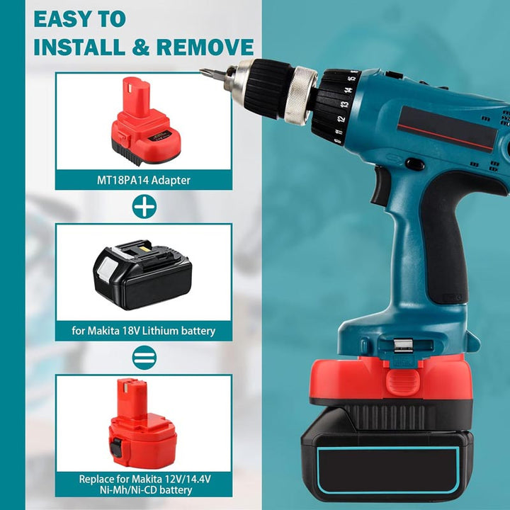 Makita 18V to Makita 12V-14.4V Ni-MH Battery Adapter | Powuse