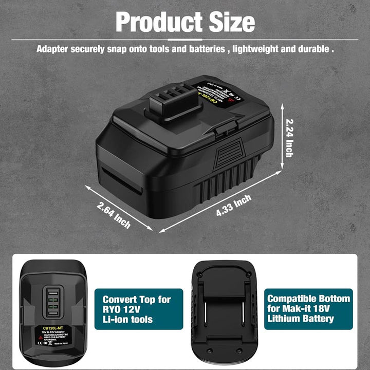 Makita 18V to Ryobi 12V Battery Adapter | Powuse