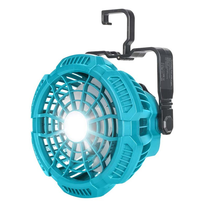 Powuse Makita LXT 18V Battery Powered Camping Ceiling Fan with LED Lantern