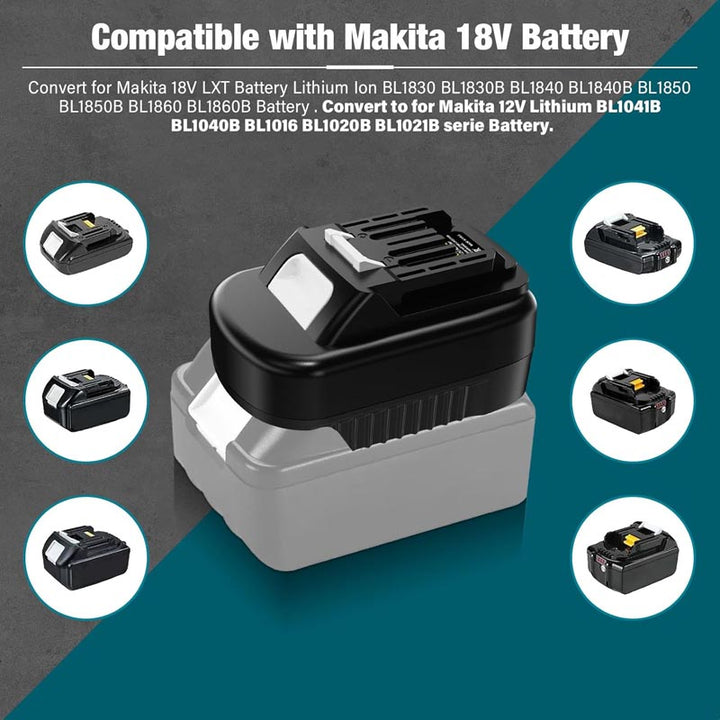 Makita LXT 18V to Makita CXT 12V Battery Adapter | Powuse