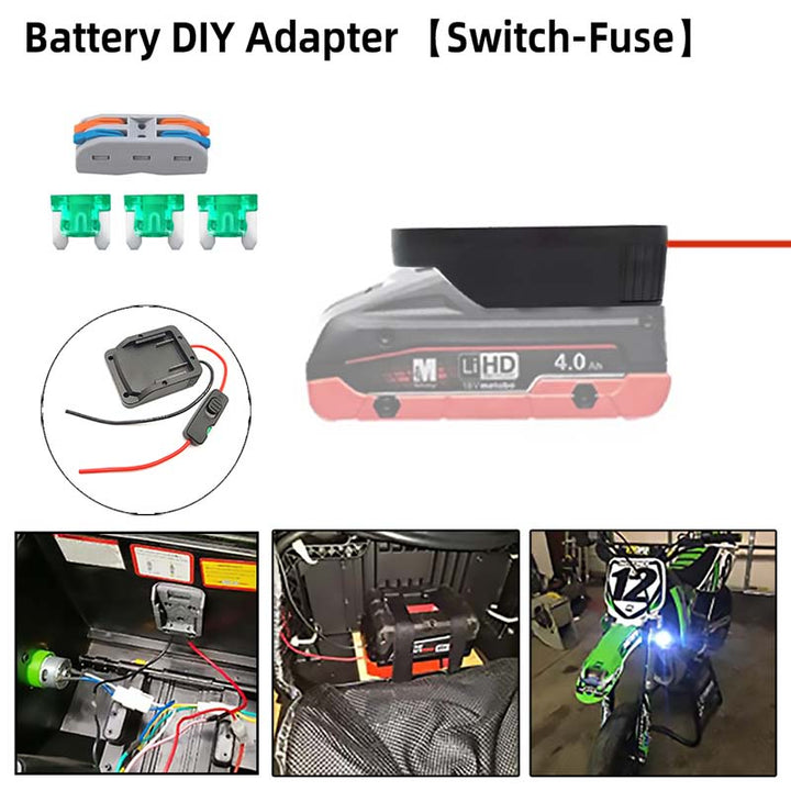 Metabo 18V Battery Power Wheels Adapter with Switch | Powuse