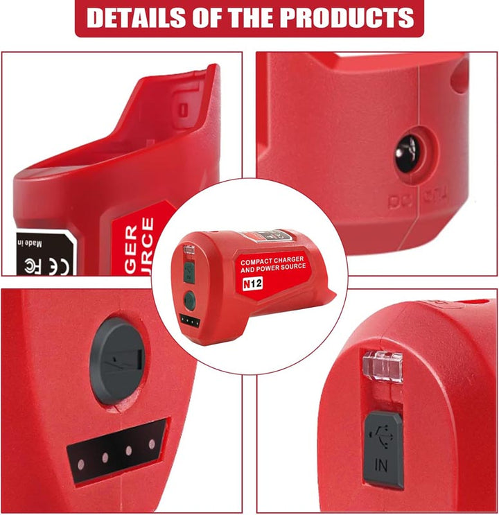 Milwaukee 12V Heated Jacket Power Source Charger Adapter | Powuse