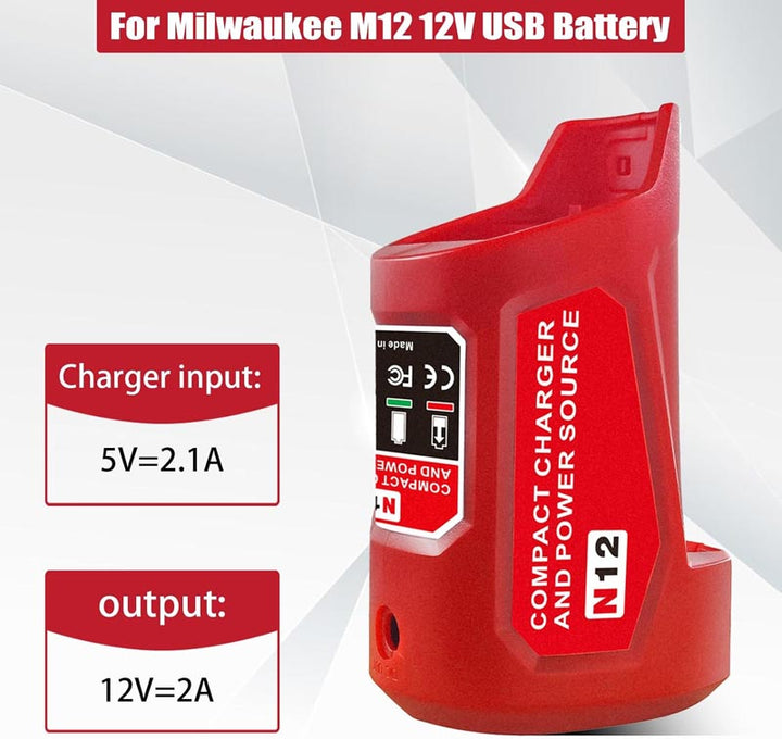 Milwaukee 12V Heated Jacket Power Source Charger Adapter | Powuse