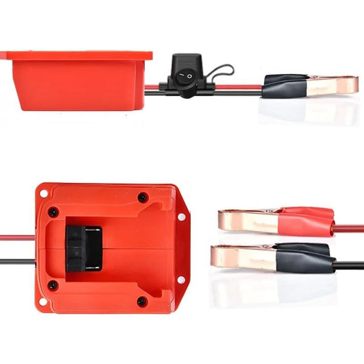 Milwaukee 18V Battery Car Jumper Cables Adapter | Powuse